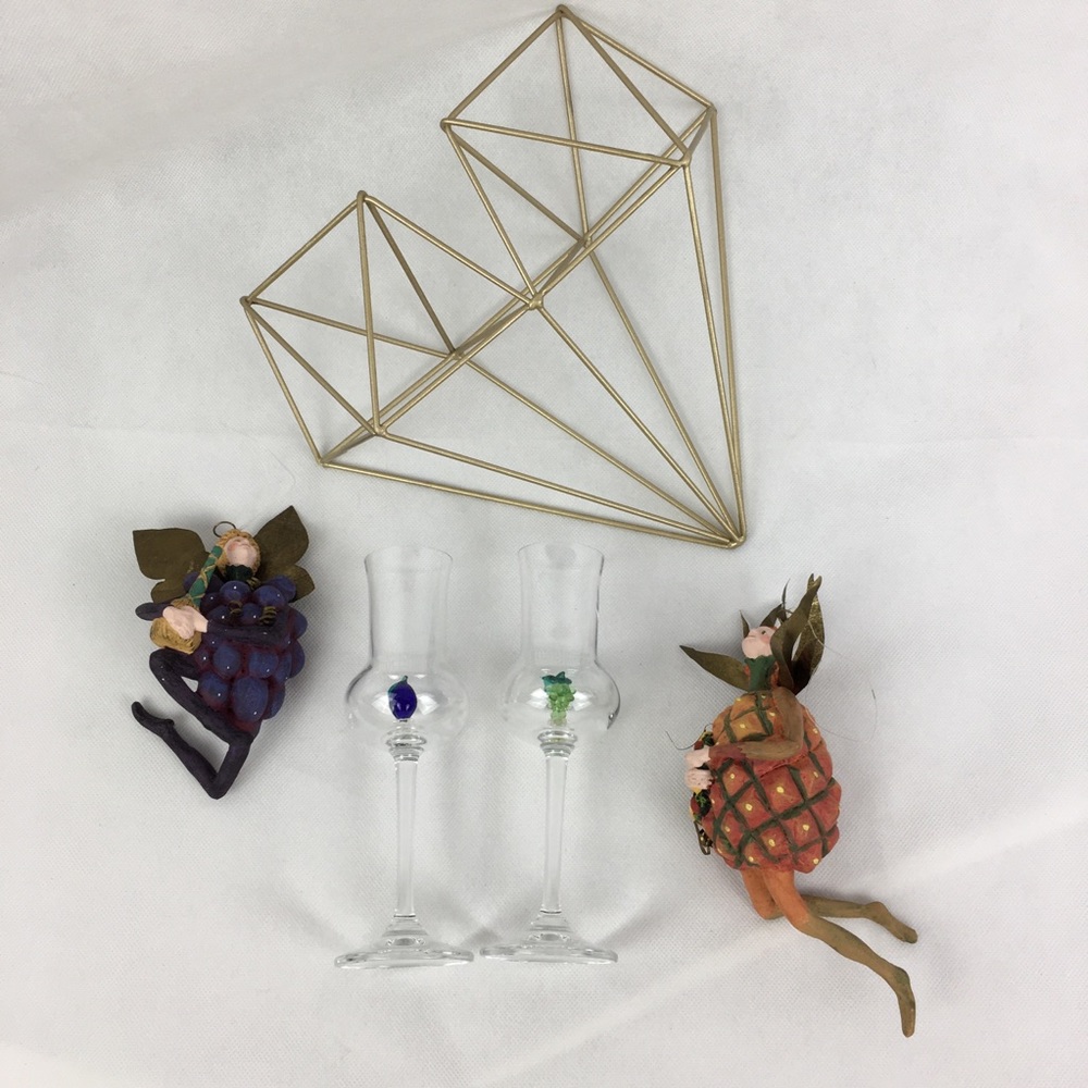 Aperitif Cordial Liqueur Stem Crystal & Ornaments Bundle
